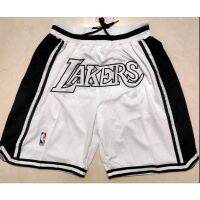 เสื้อคุณภาพสูง 【10 styles】NBA shorts Los Angelels Lakers 2021 MVP white black pockets and other basketball shorts