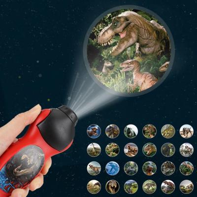 Kids Toy Baby Sleeping LED Dinosaur Projector Pattern Torch Projector Flashlight Light-up Rotary Educational Toys for Children