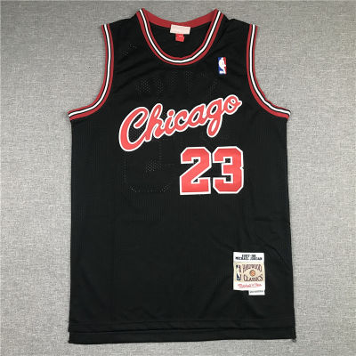 Ready Stock Hot Mens No.23 Michael Jordann Chicago Bulls Mitchell Ness 1997-98 Hardwood Classics Swingman Jersey - Black