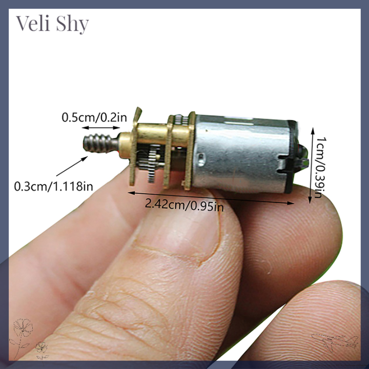 veli-shy-มอเตอร์ไฟฟ้า-dc3-6v-n20-มอเตอร์เกียร์มอเตอร์ขนาดเล็ก37-74รอบต่อนาทีปรับความเร็วได้เกียร์มอเตอร์โลหะกลับด้าน