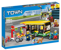 LEGO City Series 60154 bus stop bus childrens puzzle Chinese building block toys