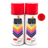 WIN by TOA สีสเปรย์ แดง เอนกประสงค์ งานพ่น สีสด สีสวย เต็มกระป๋อง 400ซีซี รุ่น 911 (สีแดง) 2 กระป๋อง by bjira shop