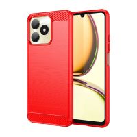 เคส C53 Realme หุ้มเกราะคาร์บอนไฟเบอร์สำหรับ Realme C53เคสโทรศัพท์แบบนิ่ม