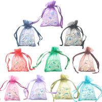【LZ】✈❣  100 pcs/lot 5x7 7x9 9 9x12cm sacos de organza embalagem de jóias decoração de casamento saco de presente de natal bolsas 23 cores