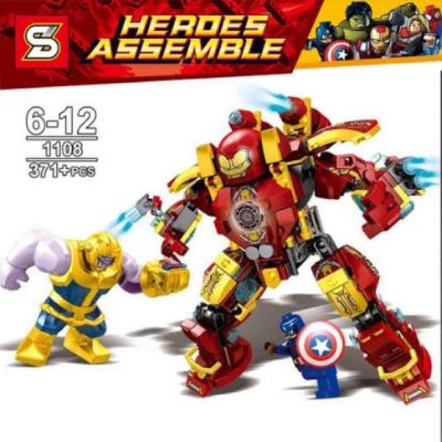 Gasha Toys บล็อกตัวต่อ SY1108 ฮัคบัสเตอร์ The Hulk buster Hulkbuster อเวนเจอร์ Avengers ของเล่น ฮีโร่