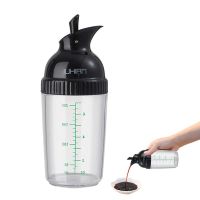 【CC】 Salad Dressing Shaker Dispenser Bottle With Scale Transparent Sealed Leakproof Soy Sauce Pot