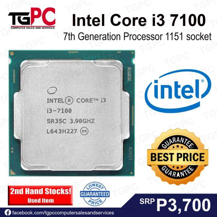 CPU Processor - Intel Core i3 7100 7th gen 3.9 ghz socket 1151 | Lazada PH