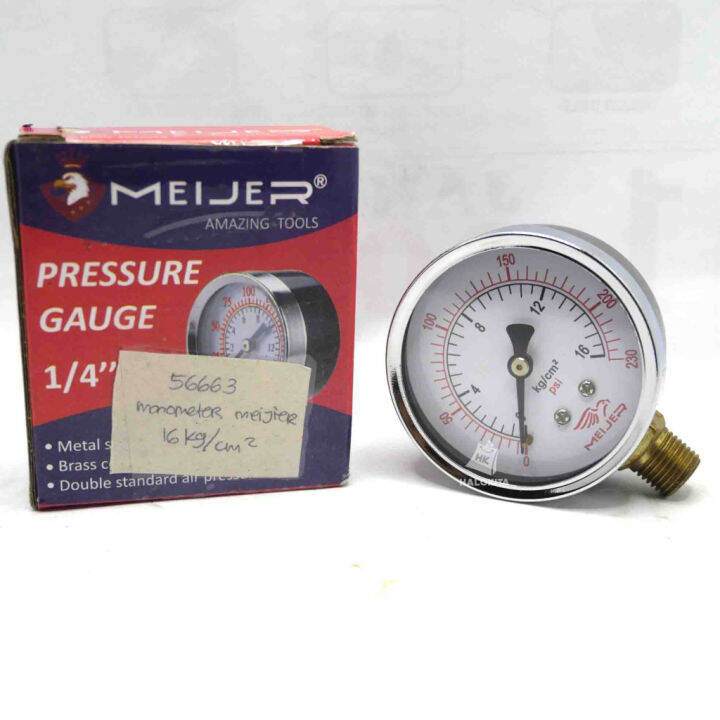MEIJIER MANOMETER KOMPRESOR 16KG /CM2 / PRESSURE GAUGE Lazada Indonesia