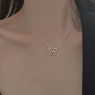 【Shanglife】Butterfly Necklace Niche Clavicle Chain Celebrity Ins Tide Necklace