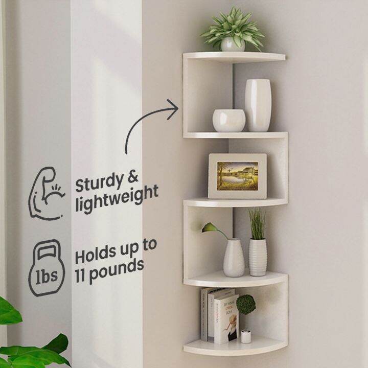 【COD】 Morina Corner Shelf Room Decor Side Wooden Altar Organizer