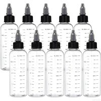 【YF】✑❒✧  5pcs 30-250ml Plastic Graduated Bottles Twist Cap Refillable Sample  Inks Oils Hair Dye water bottle