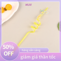 ?【HOT SALE】MUXI หลอดดูดพลาสติกเกรดอาหารลายการ์ตูนใช้ซ้ำได้สีสันสดใสสำหรับตกแต่งงานเลี้ยงวันเกิด