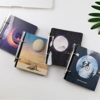 6 Inch 50 Pockets Photo Album Moon Loose Leaf Picture Storage Scrapbooking Case Frame for Kids Children