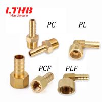 Pagoda Connector 6 8 10 12 14mm Hose Barb Gas Connector Hose Tail Thread 1/8 1/4 3/8 1/2 Inch Thread Brass Water Pipe Fittings Watering Systems Garden