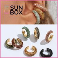 SUN BOX ผู้หญิง งานสังสรรค์ เครื่องประดับ ไม่เจาะ ต่างหู CZ Cuff พลอยเทียม ที่ครอบหู Cubic Zirconia ไม่มีต่างหูเจาะ