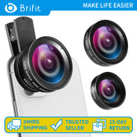 Brifit โทรศัพท์เลนส์กล้องถ่ายรูป0.45X Super มุมกว้างเลนส์15X เลนส์ไมโคร Clip-On 2ใน1 Professional สำหรับ iPhone ชุดเลนส์สำหรับ Tik Tok Vlog Yotube ใช้งานร่วมกับ iPhone Samsung Google Pixel Android สมาร์ทโฟน