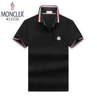 Business Mens 100% Authentic Monclers Short Sleeve Mens Polos Shirts 100% Cotton Summer Polo Tee