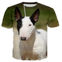 2023 NewSummer Bull Terrier สุนัข T เสื้อผู้ชายผู้หญิง3D พิมพ์เสื้อยืด Casual Harajuku สไตล์ Tshirt Streetwear Tops