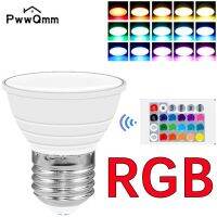 [HOT QQZIWWUJJWG 104] LED RGB แสง E27หลอดไฟ220โวลต์สมาร์ทโคมไฟ GU10สปอตไลสีโคมไฟ E14 Lampe Led Gu5.3แสง MR16หรี่แสงได้หลอดไฟสำหรับตกแต่งบ้าน