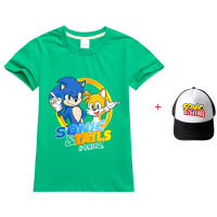 Sonic The Hedgehog Tops เด็กแขนสั้นเด็กฤดูร้อน Tshirt Light ชายหญิง Lesure 100% Cotton Lesure