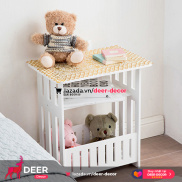 Stand table for bed head multi-purpose-deer decor