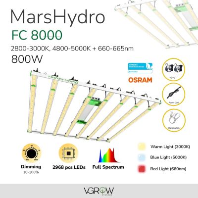 [สินค้าพร้อมจัดส่ง]⭐⭐[ส่งฟรี] Mars hydro FC 8000 Grow Bars ไฟบาร์ปลูกต้นไม้ 680W Full Spectrum Marshydro Grow Light ไฟปลูกต้นไม้[สินค้าใหม่]จัดส่งฟรีมีบริการเก็บเงินปลายทาง⭐⭐