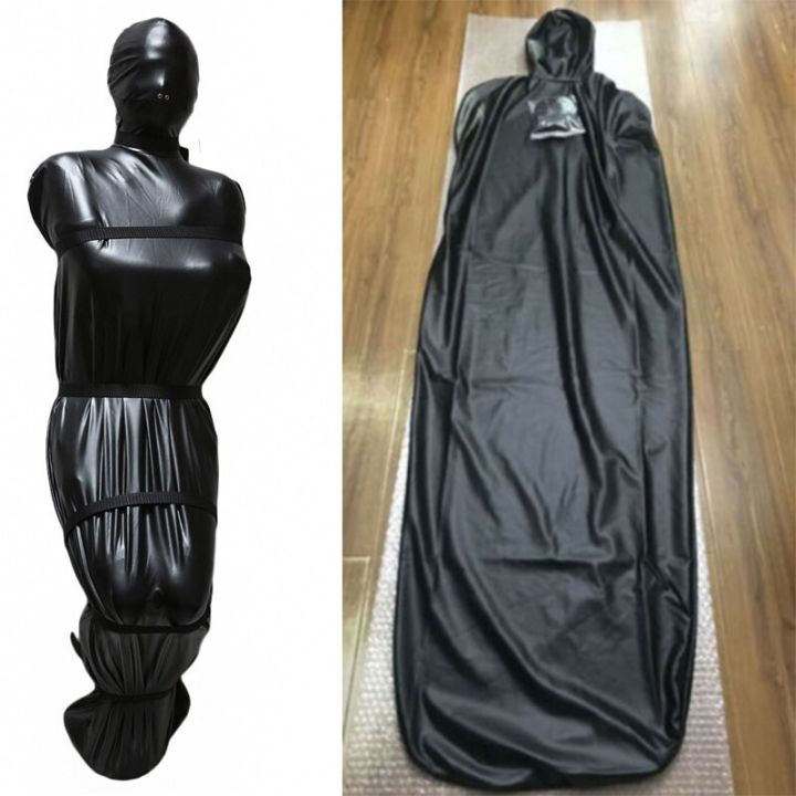 full-body-cover-bodysuit-faux-leather-bandage-jumpsuit-gay-costume-sexy-lingerie-tight-bdsm-bondage-bag-gay-restraint-kit-slave