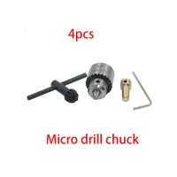 Micro Drill Chucks Motor Jaw Clamping 0.3-4Mm Cone Mounted Spindle With For Key 3.17Mm Brass Mini Electric Shaft