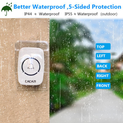 RCYAGO Doorbell Waterproof Cover Transparent Waterproof Plastic Cover For Wireless Universal Outside Ring Button