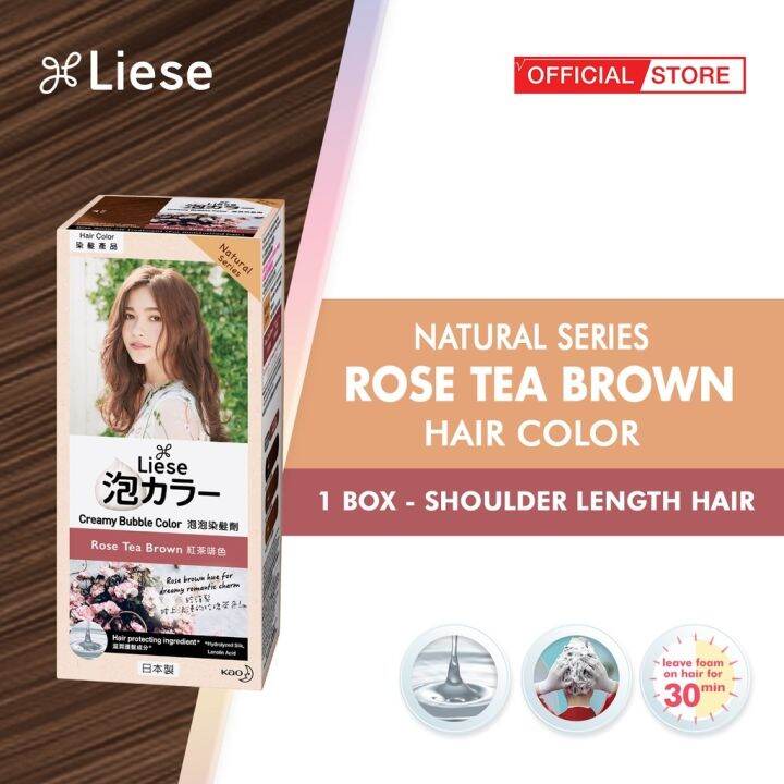 Liese Creamy Bubble Hair Color (Rose Tea Brown) Lazada PH