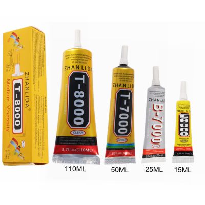 Adhesive Glue T-7000 T-8000 B-7000 E8000 Mount Display Screen Phone Repair Adhesive Universal 15ml 50ml 110ml Black Clear Adhesives Tape