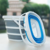 Folding Silicone Bucket Bathroom Kitchen Camp Bucket Outdoor Square Barrel Fishing Supplies Car Wash Collapsible Storage Tool