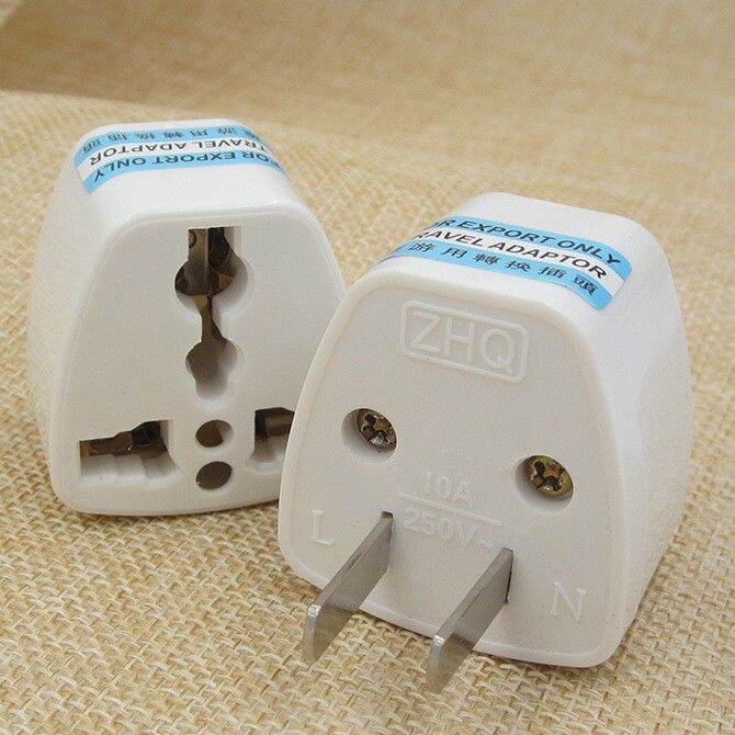 Universal AC Travel Power Plug Conversion Adaptor, COLOR WHITE [