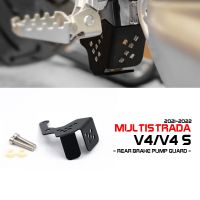 For Ducati Multistrada V4 S Pikes Peak Accessories 2021 2022 Motorcycle Rear Brake Pump Guard Protection Cover Stainless Steel