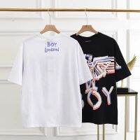 NI7S Boy London 2023 classic couple style summer three-color overlapping Eagle stereo printing mens and womens short sleeve t-shirt