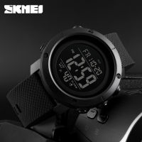 SKMEI แฟชั่นผู้ชายกลางแจ้งนาฬิกากีฬากันน้ำ Chronograph วันที่อัตโนมัตินาฬิกาปลุกดิจิตอล PU นาฬิกาผู้ชาย