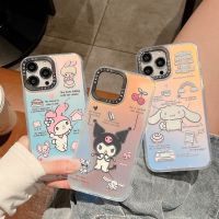 SANRIO 【Kulomi】casetify เคสโทรศัพท์มือถืออะคริลิค กันหล่น ลายดาว หลากสี สําหรับ  13 Pro Max 12 11 Pro Max XR X XS Max SE2020 13 14 14max 14Pro