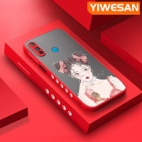 YIWESAN เคสสำหรับ Realme C3ลายการ์ตูนน่ารักสำหรับเด็กสาวสวยใหม่เคสขอบสี่เหลี่ยมเคสโทรศัพท์แบบแข็งซิลิโคนนิ่มกันกระแทกเคสป้องกันกล้องฝาปิดเลนส์เต็มตัว