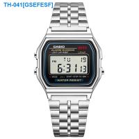 ﹊✺⊕ GSEFESF Casio Casio watch contracted waterproof small square table A159WA electronic silver N1 restoring ancient ways