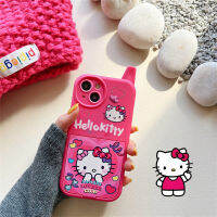 Kawaii H Ello K Itty กรณีศัพท์มือถือน่ารัก Sanrio 14 13 12 11บวก Pro Max เกราะป้องกันด้วยกระจกสาวของขวัญของเล่น