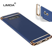 LIMIDA สำหรับ Samsung Galaxy Note 8หมายเหตุ9 M10 M20 M30 A40S M30S N31หมายเหตุ10 Pro หมายเหตุ10 Plus,Luxury Matte ชุบทอง PC Hard Shell 3ใน1ฝาครอบด้านหลัง