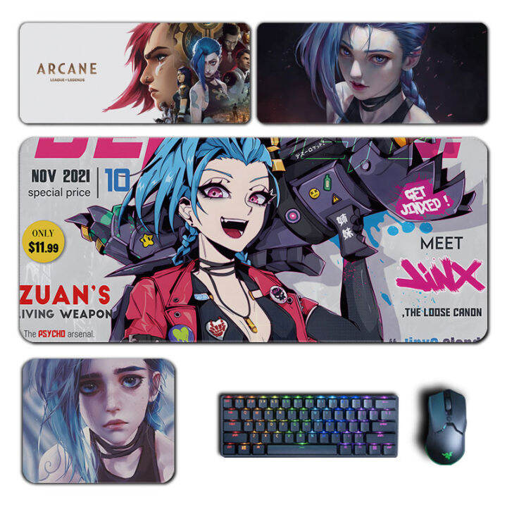 anime-arcane-large-mouse-pads-powder-legends-of-legends-mousepad-computer-laptop-gamer-pad-manga-pc-gaming-accessories-desk-mat