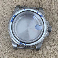 เคสนาฬิกา40MM ไทเทเนียมปิดด้านล่าง,แว่นขยายแซฟไฟร์สำหรับการเคลื่อนไหวของ NH34ญี่ปุ่น/35/36