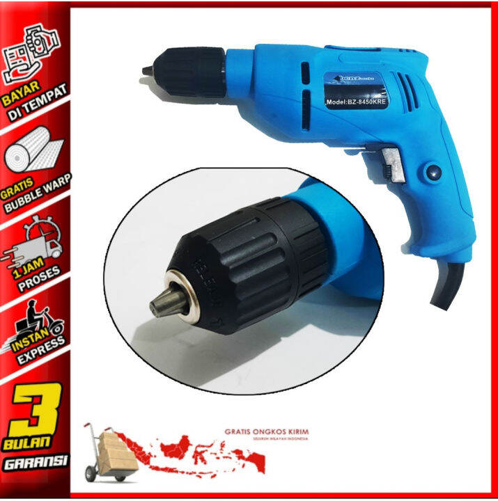 Benz Electric Drill Keyless 10mm Mesin Bor Listrik 10 Mm Untuk Kayu ...