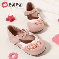 PatPat Shoes เด็กวัยหัดเดินเด็กสาวลูกอมกราฟิกถัก Velcro แฟลตรองเท้าแมรี่เจน