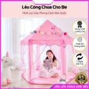 Lều Công Chúa Lục Giác Cho Bé Hình Lâu Đài Siêu Xinh