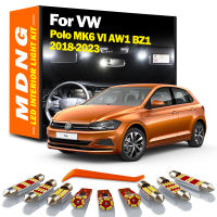 MDNG 10Pcs LED ภายในแผนที่โดม Trunk Light Kit สำหรับ VW Volkswagen Polo MK6 VI AW1 BZ1 2018 2019 2020 2021 2022 2023อุปกรณ์เสริม