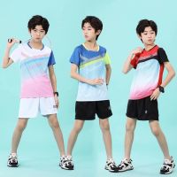 shot goods Kids Badminton Tshirt Boys Girls Badminton Sportwear Children Table Tennis T-shirt Pingpong Jersey