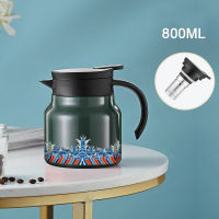 800ML Thermos Bottle Thermal Insulation Kettle Stainless Steel Insulated Coffee Pot Tea Milk Cans Drinking Water Bottles Gift