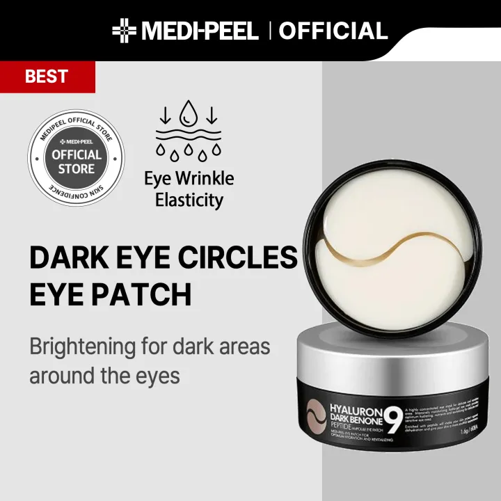 [MEDIPEEL Official] [EYE GEL] Hyaluron Dark Benone Peptide 9 Ampoule Eye Patch 60pcs (Dark Eye Circles, Eye Mask, Hyaluron Rose, Peptide, SkinNutrition, Moisturizer, Dry Skin, Dark Eye Circles, Face Cooling, Dark Circles)